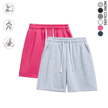 Summervibes2-Pack Men’S Knit Shorts, Loose Fit, Versatile, Mid-Thigh Length with Drawstring, Street Style, Comfortable for Everyday Wear